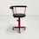 Thumbnail: Postmodern Black & Red Desk Chair, 1980s - SOLD