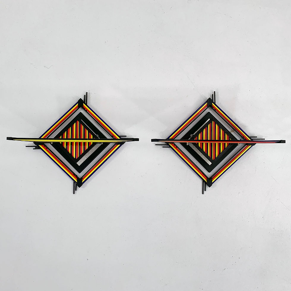 Thumbnail: Set of 2 Postmodern Sconces, 1980s - SOLD