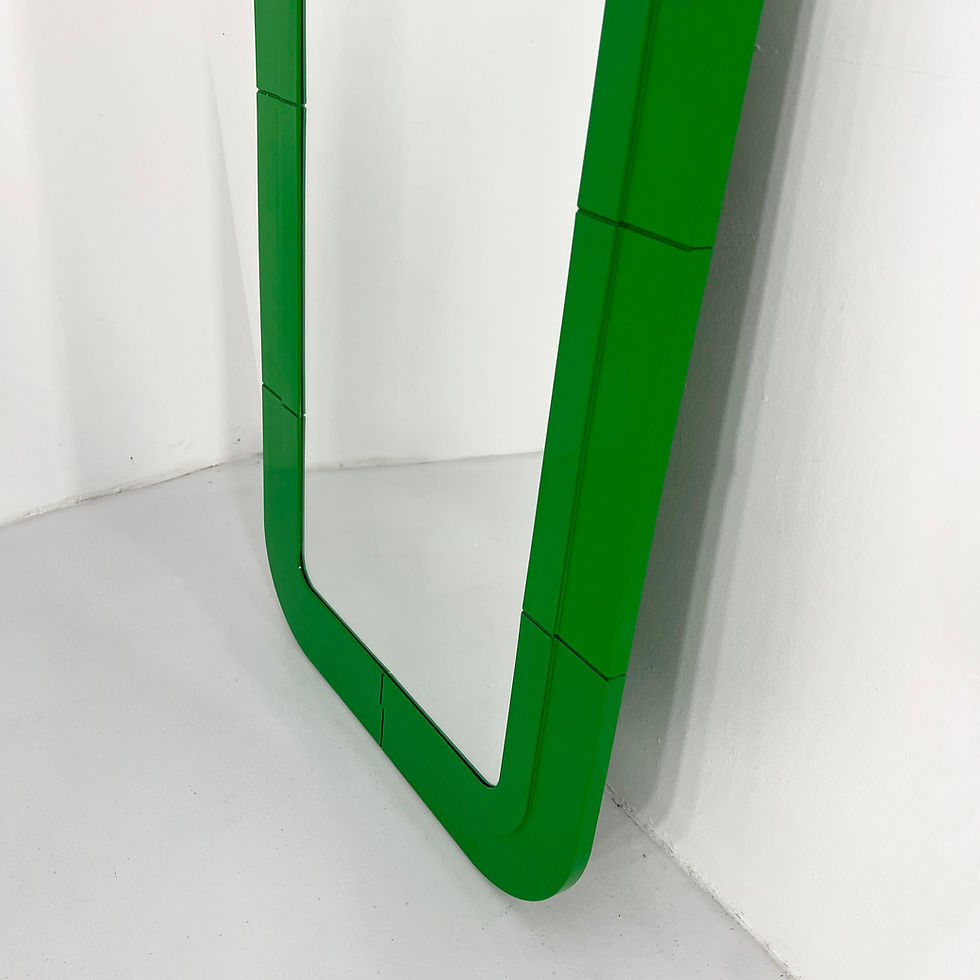 Thumbnail: Green Space Age Mirror by Anna Castelli Ferrieri for Kartell, 1970s - SOLD