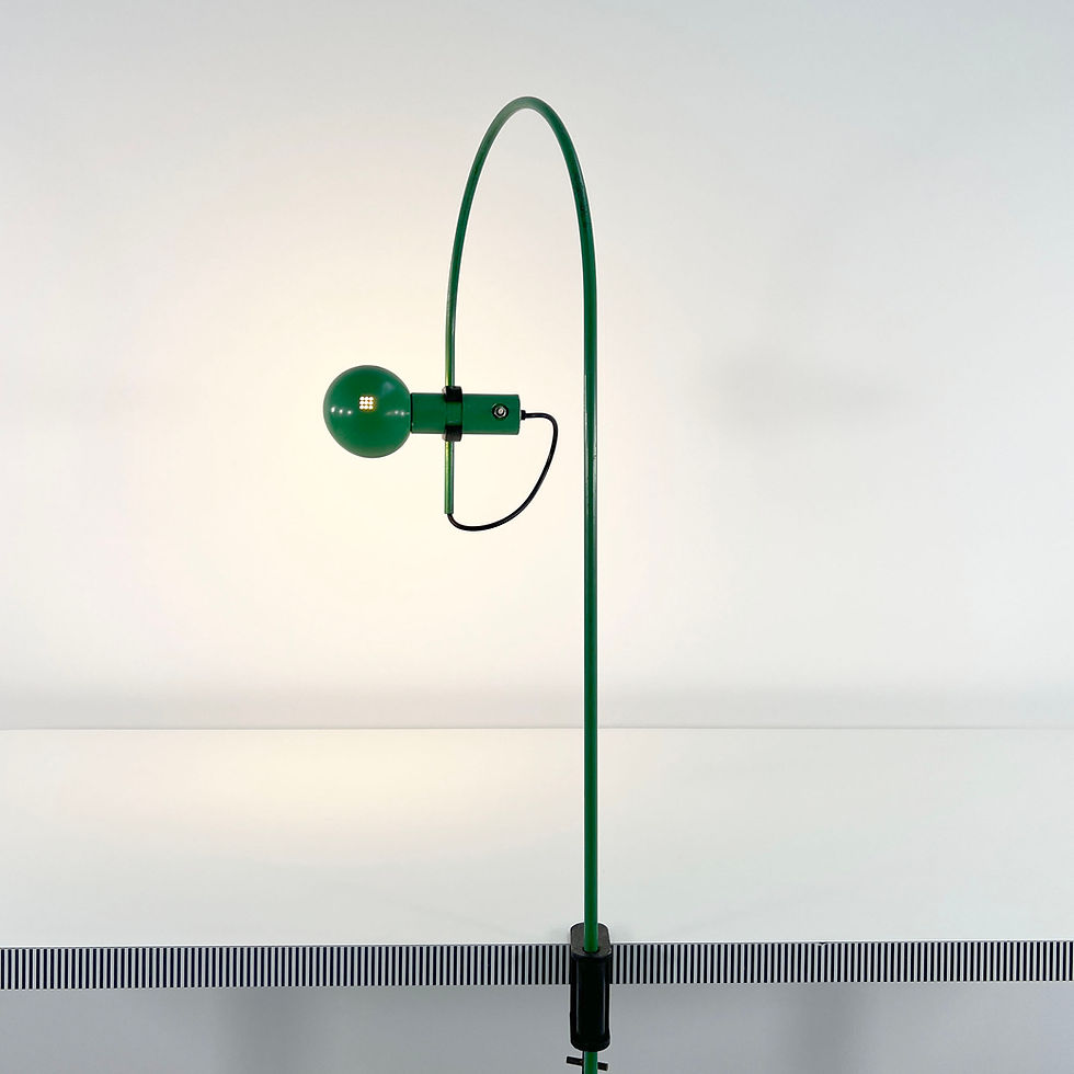 Thumbnail: Green Arc Desk Lamp by R. Barbieri & G. Marianelli for Tronconi, 1980s - SOLD