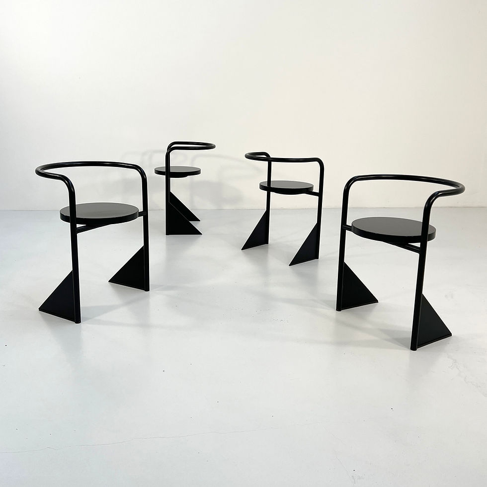 Thumbnail: Set of 6 Minimalist Dining Chairs from Ideal Form Team, 1980s - SOLD