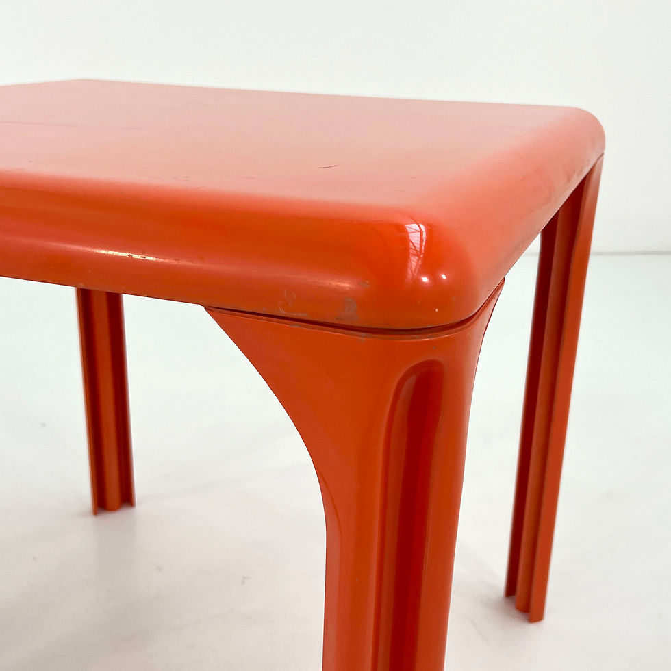 Thumbnail: Orange Stadio Dining Table by Vico Magistretti for Artemide, 1970s