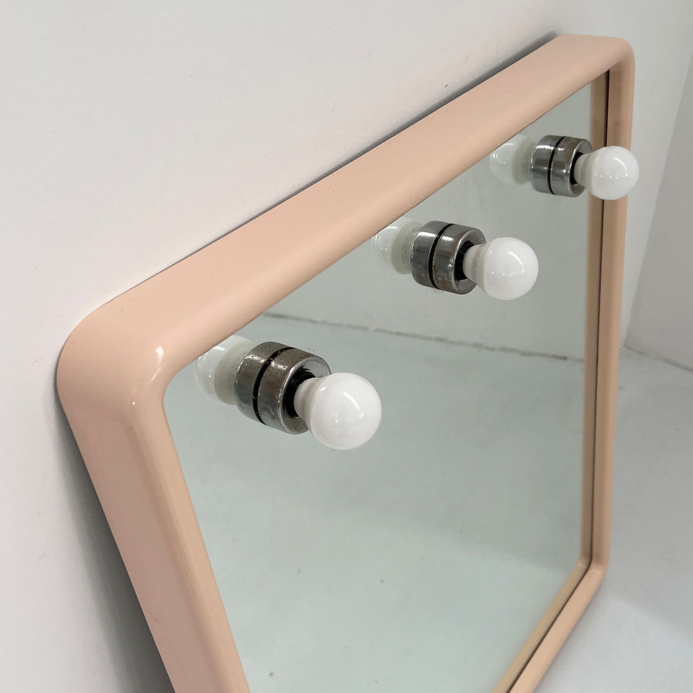 Thumbnail: Light Pink Vanity Mirror from Gedy, 1970s - SOLD