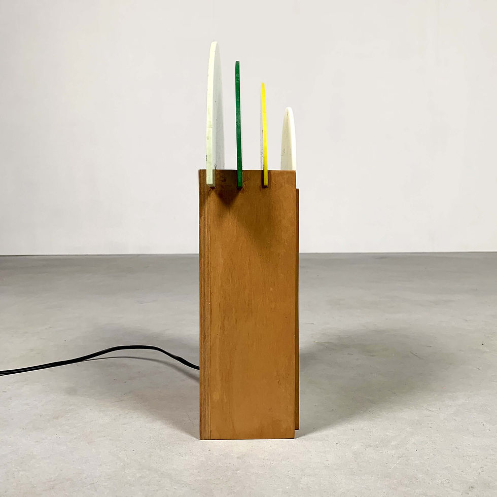 Thumbnail: Retro Wood & Plastic Table Lamp, 1970s - SOLD