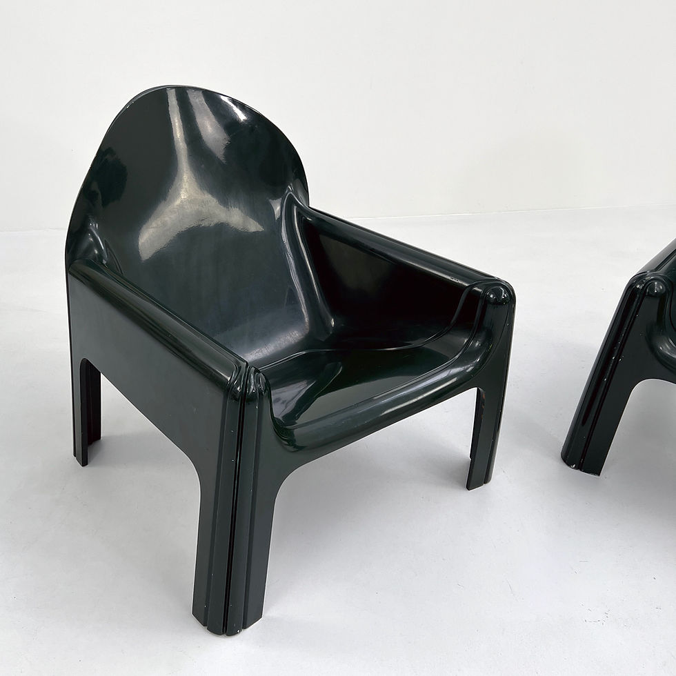 Thumbnail: Wagon Green Model 4894 Lounge Chairs by Gae Aulenti for Kartell, 1970s - SOLD
