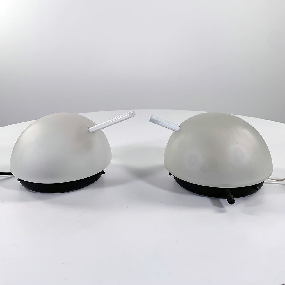 Thumbnail: Pair of “Tank” table lamps in glass from VeArt, 1980s - SOLD