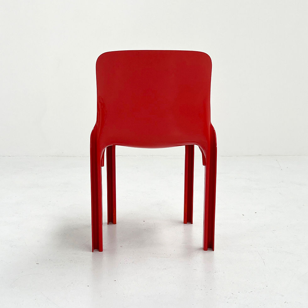 Thumbnail: Red Selene Chair by Vico Magistretti for Artemide, 1970s - SOLD