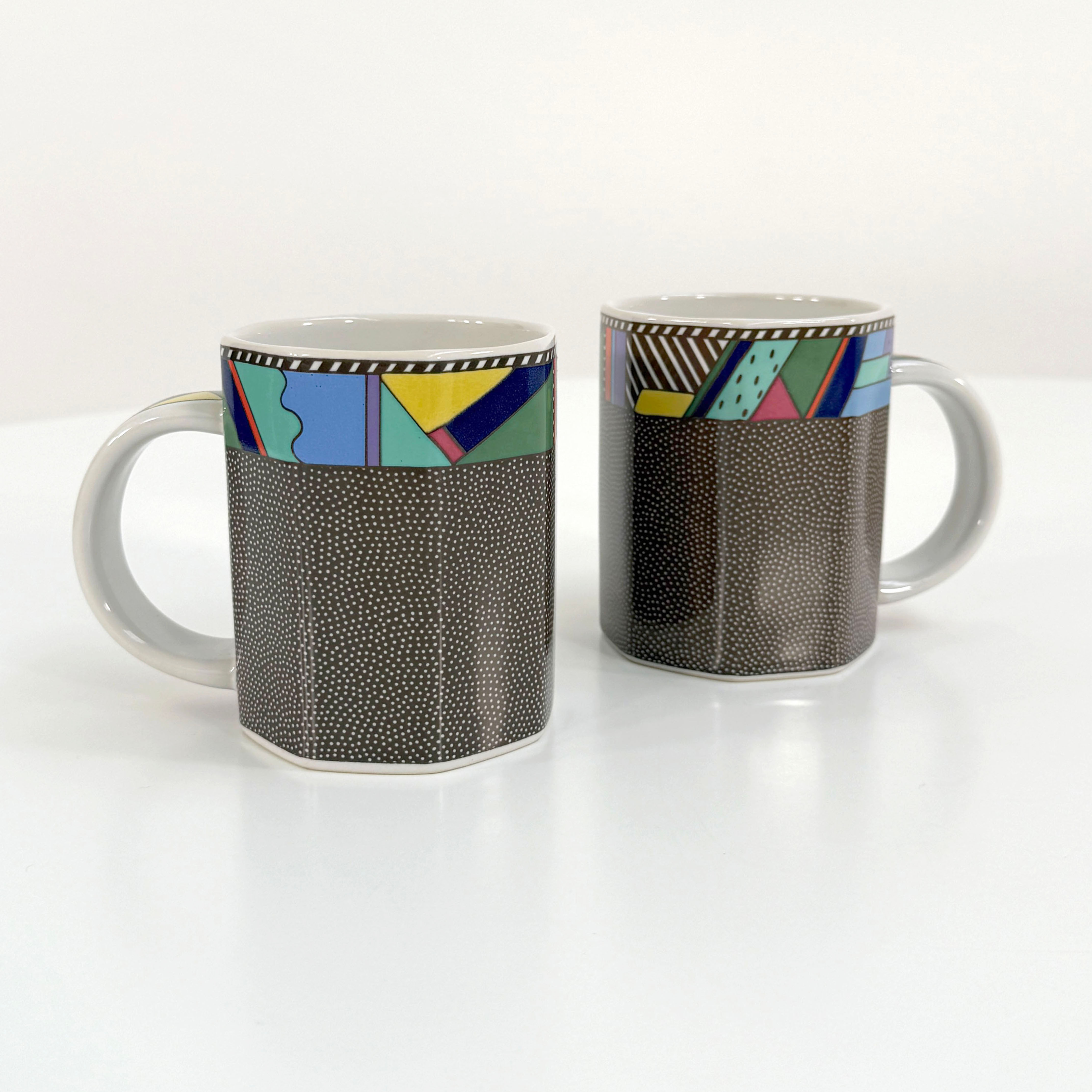 Pair of Mugs Scenario Metropol by Barbara Brenner for Rosenthal, 1990s - SOLD