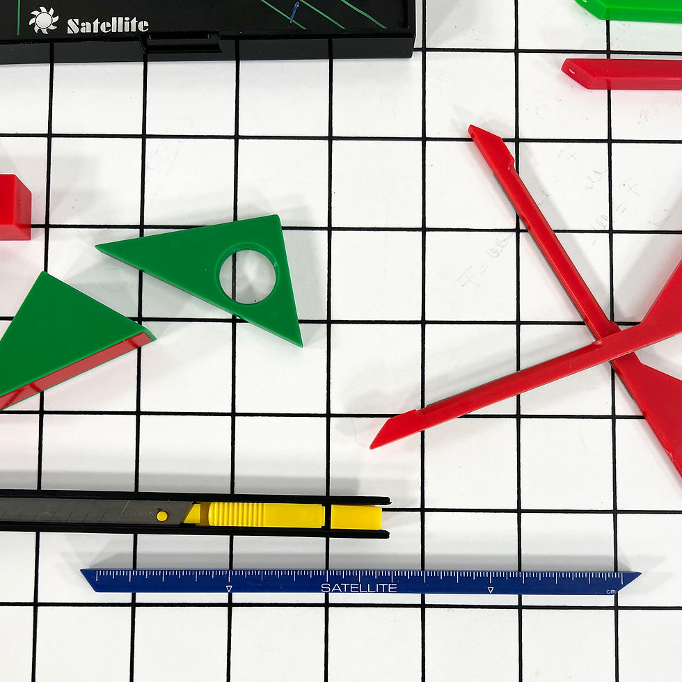 Thumbnail: Tangram Puzzle Stationary Set by Bandai Designs for Sattelite, 1980s - SOLD
