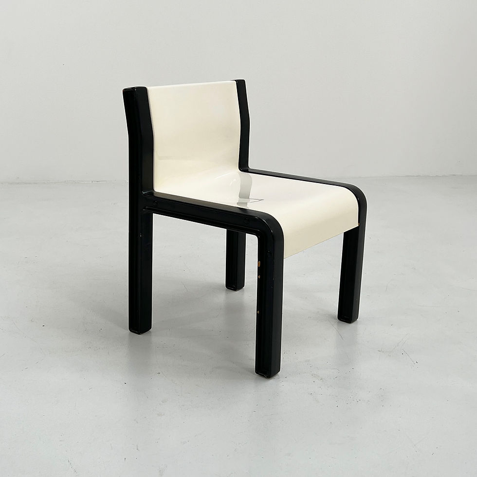 Black & White Side Chair from Sormani, 1970s - SOLD
