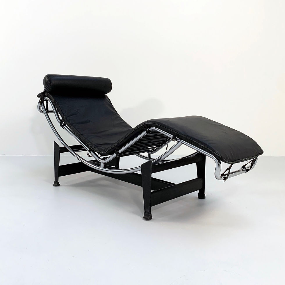 Black LC4 Lounge chair by Le Corbusier for Cassina, 1970s - SOLD