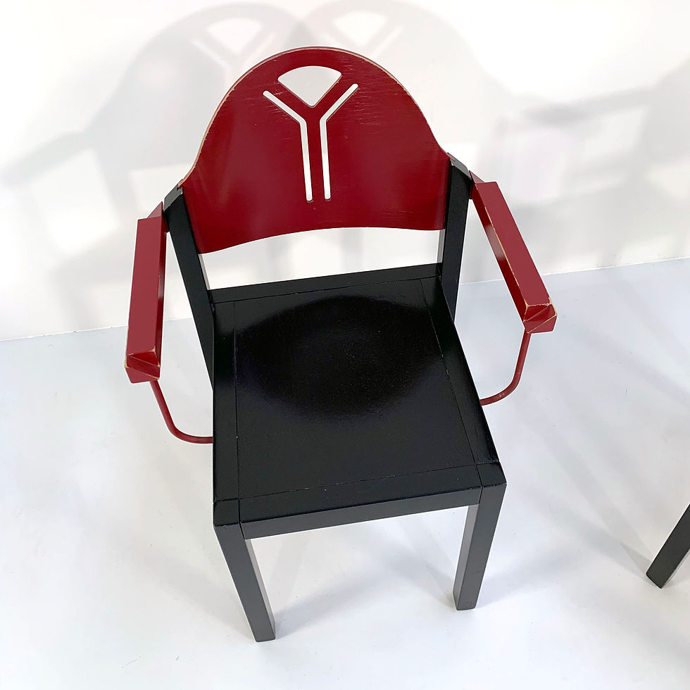 Thumbnail: Set of 2 Postmodern Dining Chairs from Thonet Vienna, 1990s - SOLD