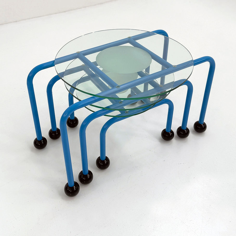Thumbnail: Set of Postmodern Nesting Tables by Nanda Vigo, 1980s - SOLD