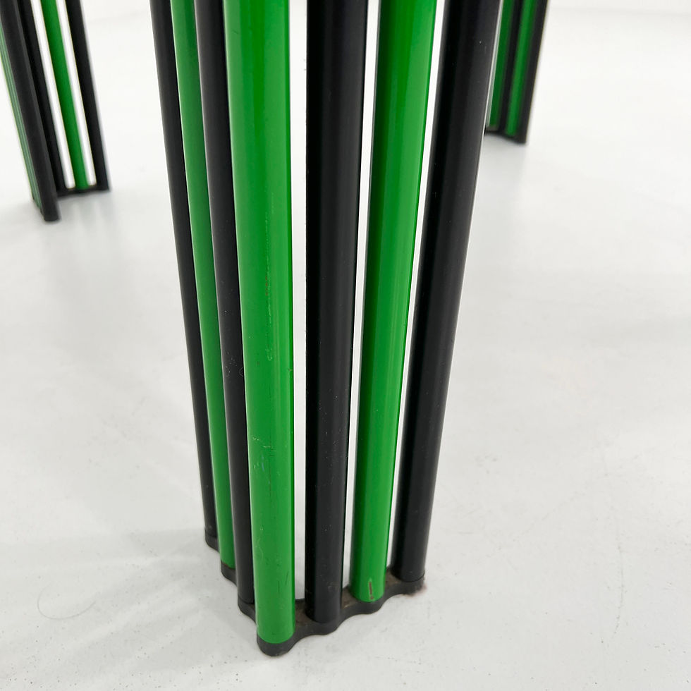 Thumbnail: Postmodern Black & Green Dining Table, 1980s - SOLD
