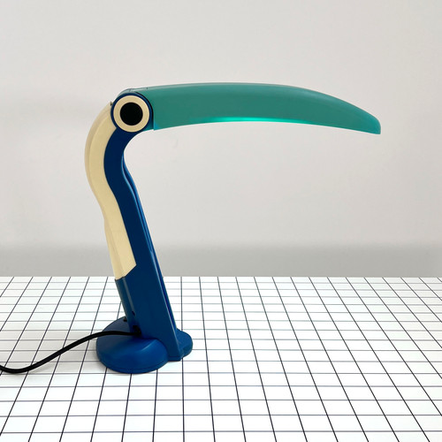Blue Toucan Lamp by H.T. Huang for Huanglite, 1980s - SOLD