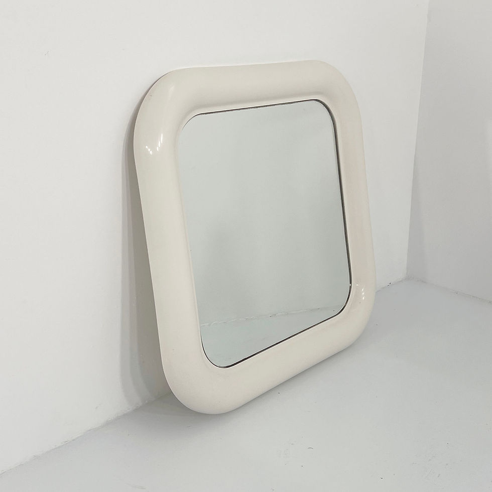 Thumbnail: White Delfo Mirror by Sergio Mazza for Artemide, 1960s - SOLD