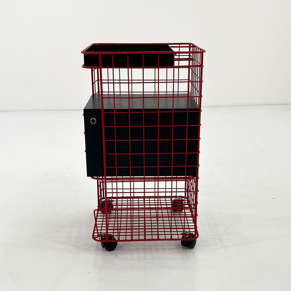 Thumbnail: Wire Chest of Drawers on Wheels, 1980s