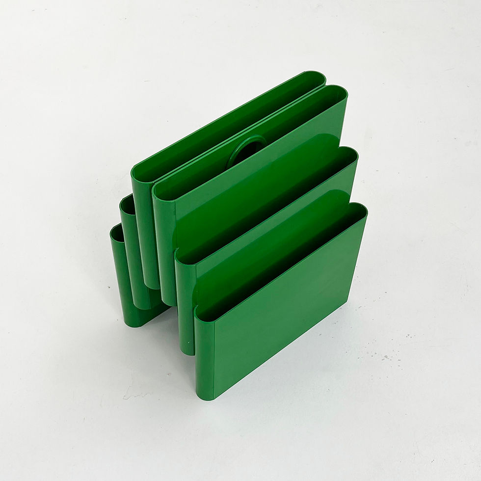 Thumbnail: Green Magazine Rack by Giotto Stoppino for Kartell, 1970s - SOLD
