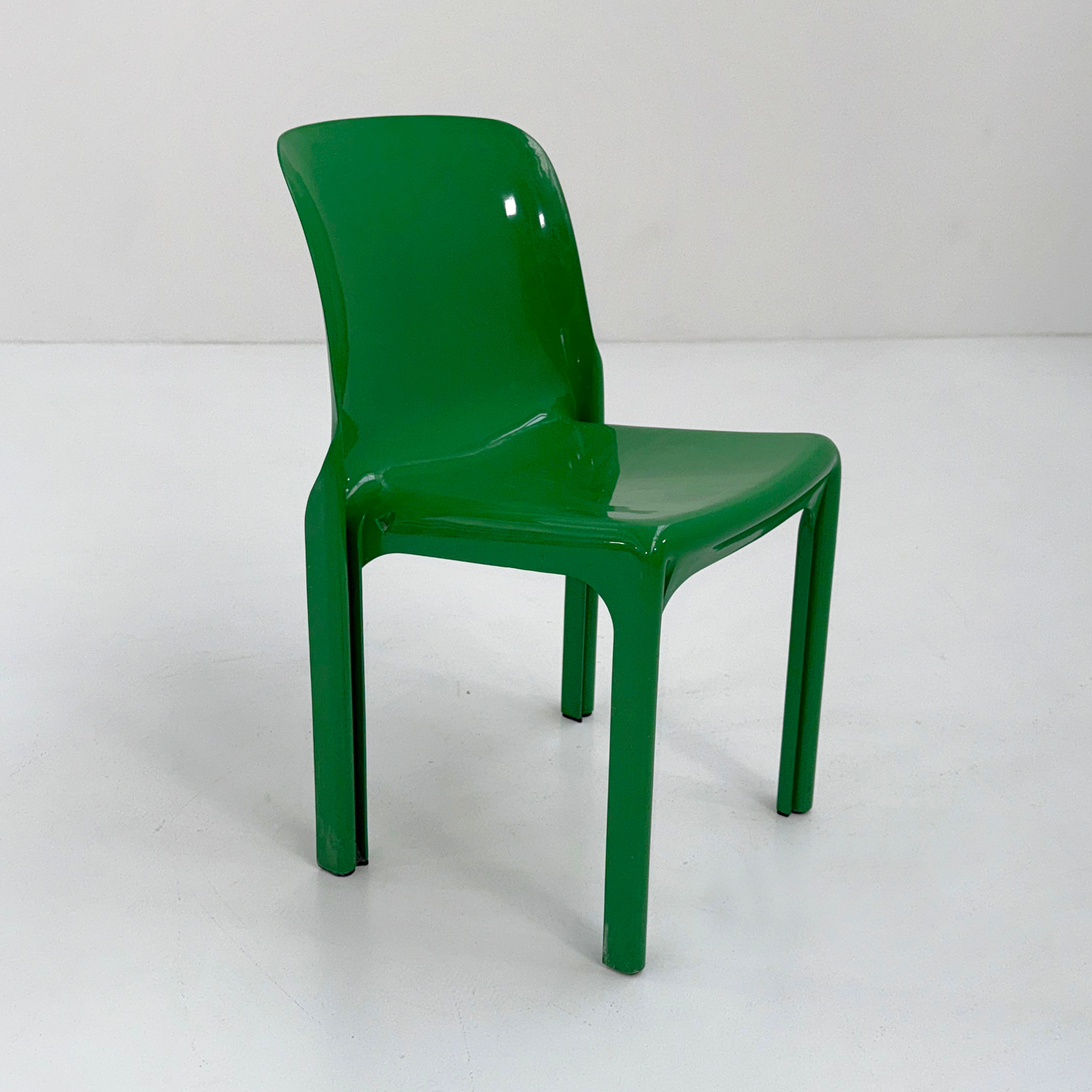 Green Selene Chair by Vico Magistretti for Artemide, 1970s - SOLD