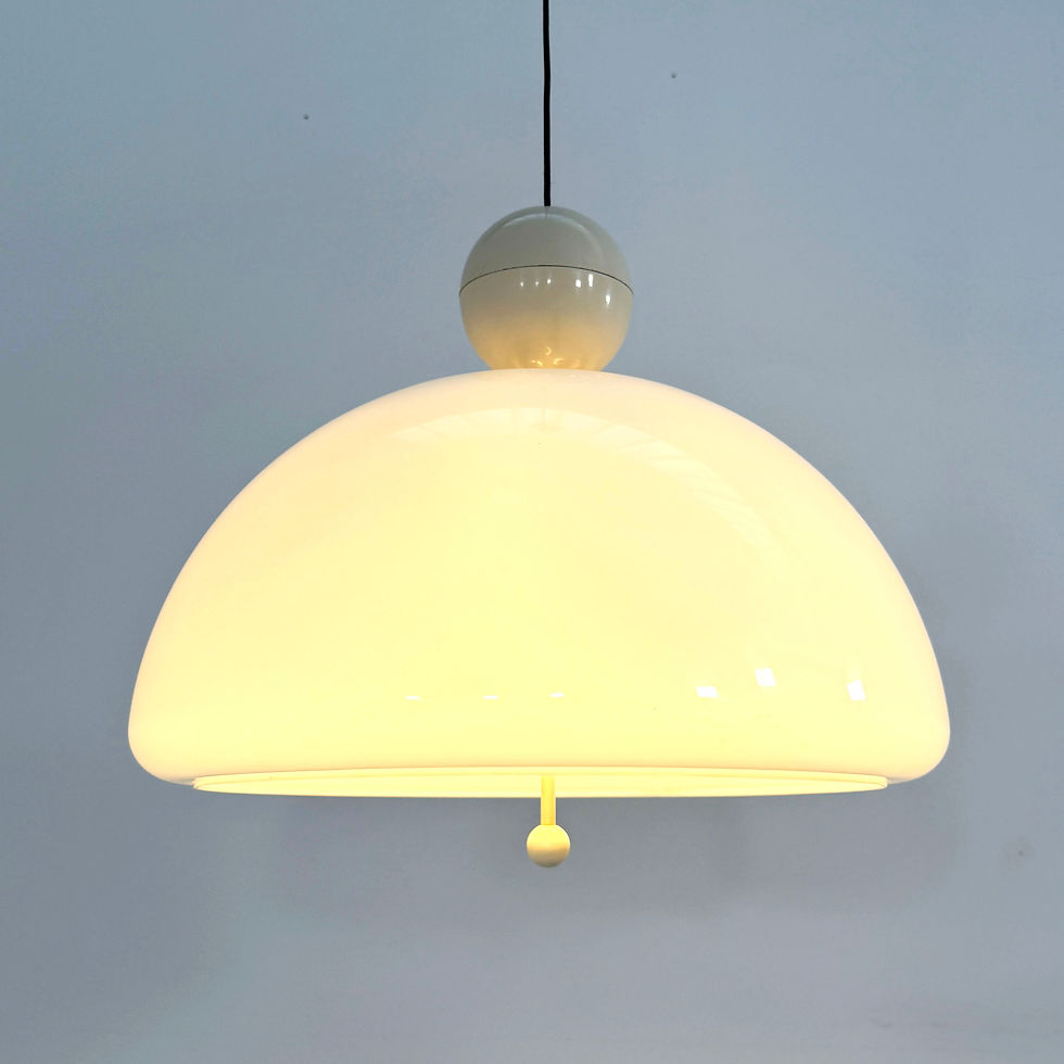 White Saliscendi Pendant Light by Elio Martinelli for Martinelli Luce, 1970s