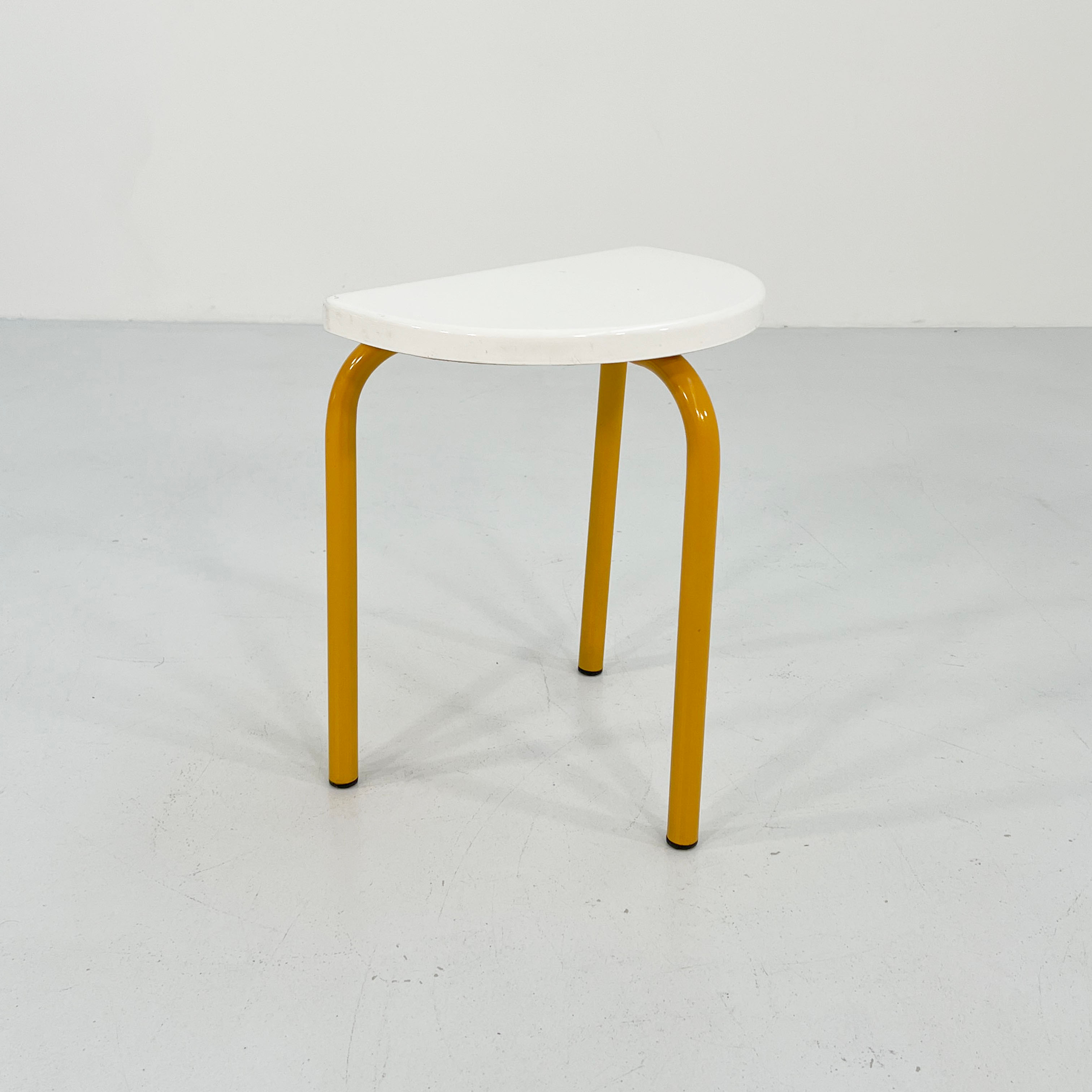 Tubular Yellow Stool, 1980s - SOLD
