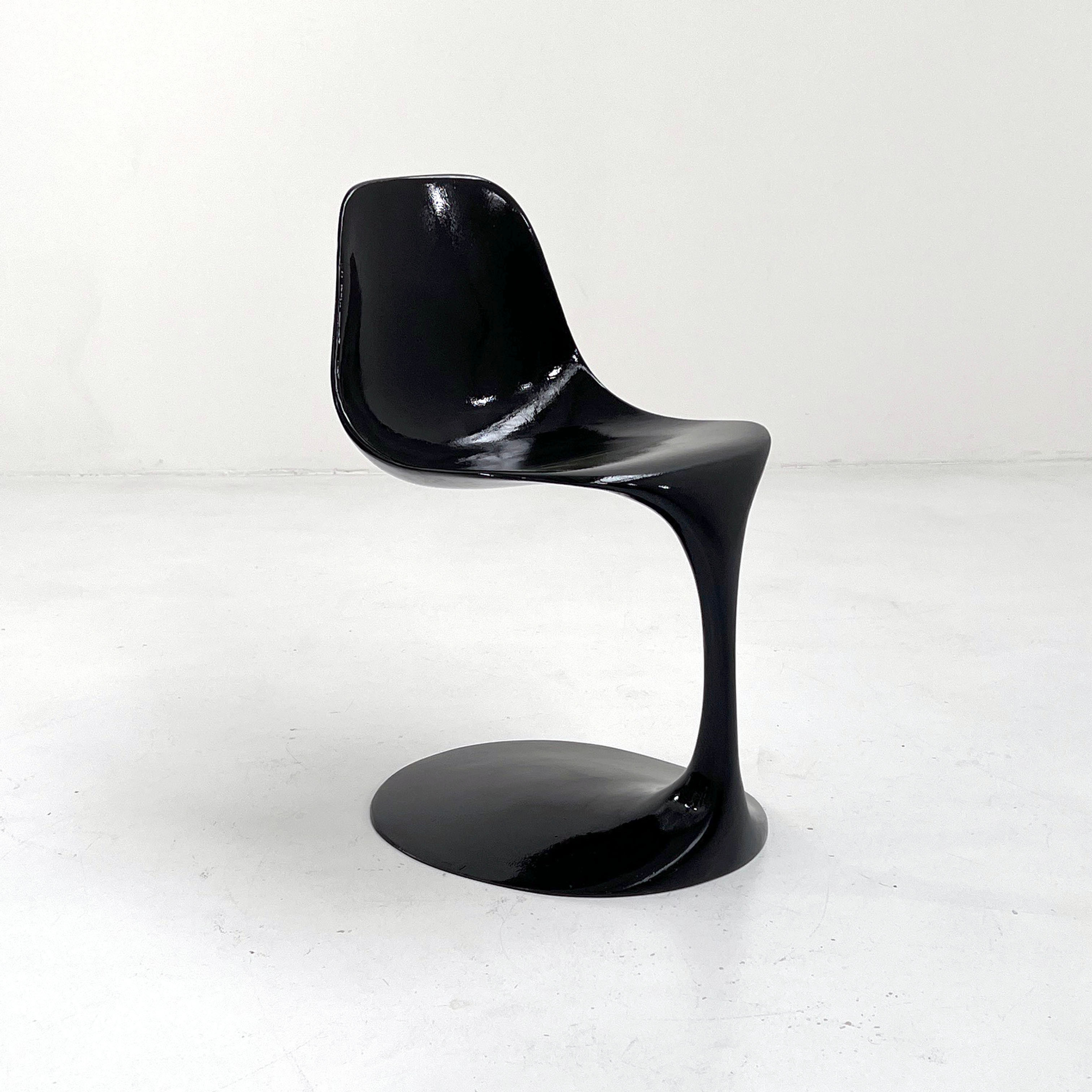 Black Tulip Dining Chair by Rudi Bonzanini for Tecnosalotto, 1960s - SOLD
