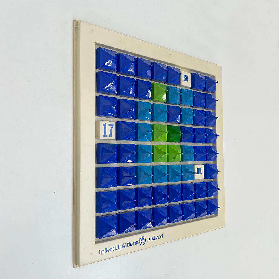 Thumbnail: Blue Vintage Promotional Calendar from Allianz, 1980s - SOLD