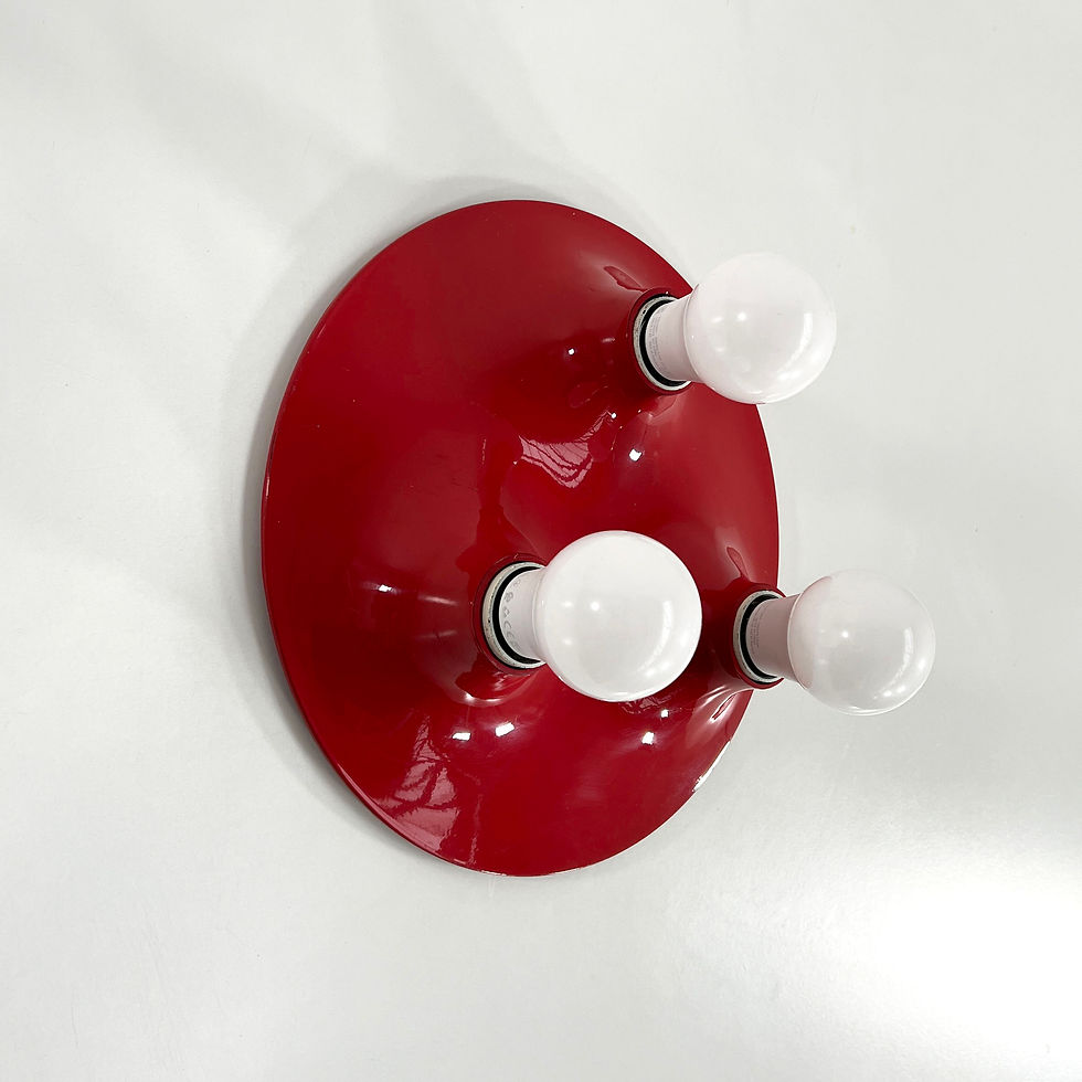 Thumbnail: Red Triteti Wall Light by Vico Magistretti for Artemide, 1960s - SOLD