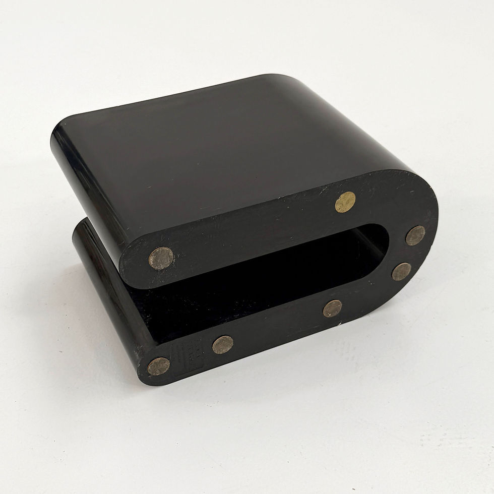 Thumbnail: Black Magazine Rack by Rodolfo Bonetto for Bilumen, 1970s