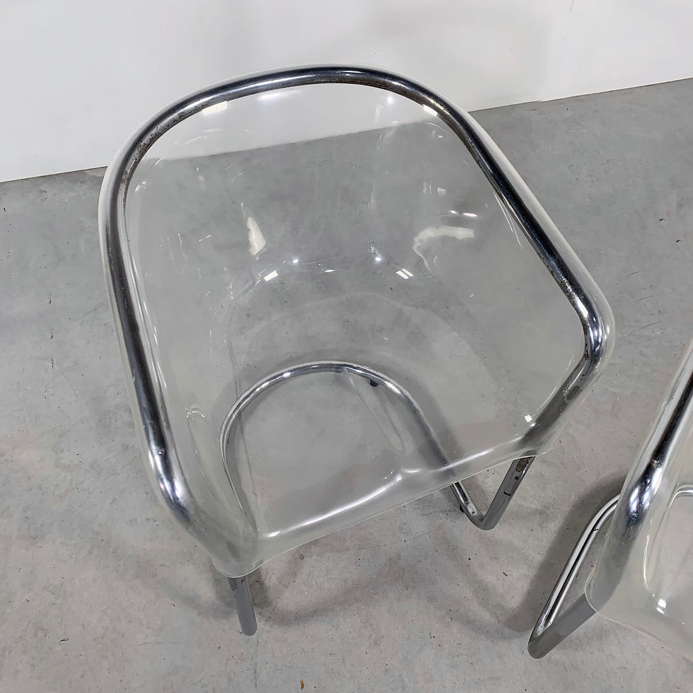 Thumbnail: Pair of Italian Perspex Chairs, 1970s - SOLD