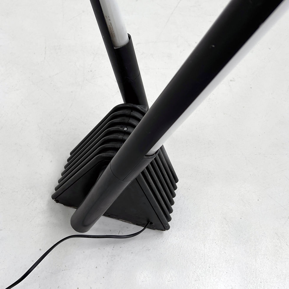 Thumbnail: Black Sistema Flu Floor Lamp by Rodolfo Bonetto for Luci Italia, 1980s - SOLD