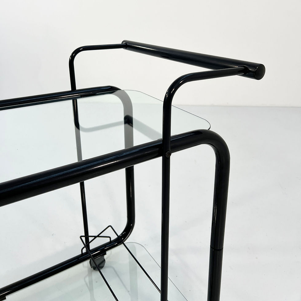 Thumbnail: Black Postmodern Serving Trolley, 1980s - SOLD