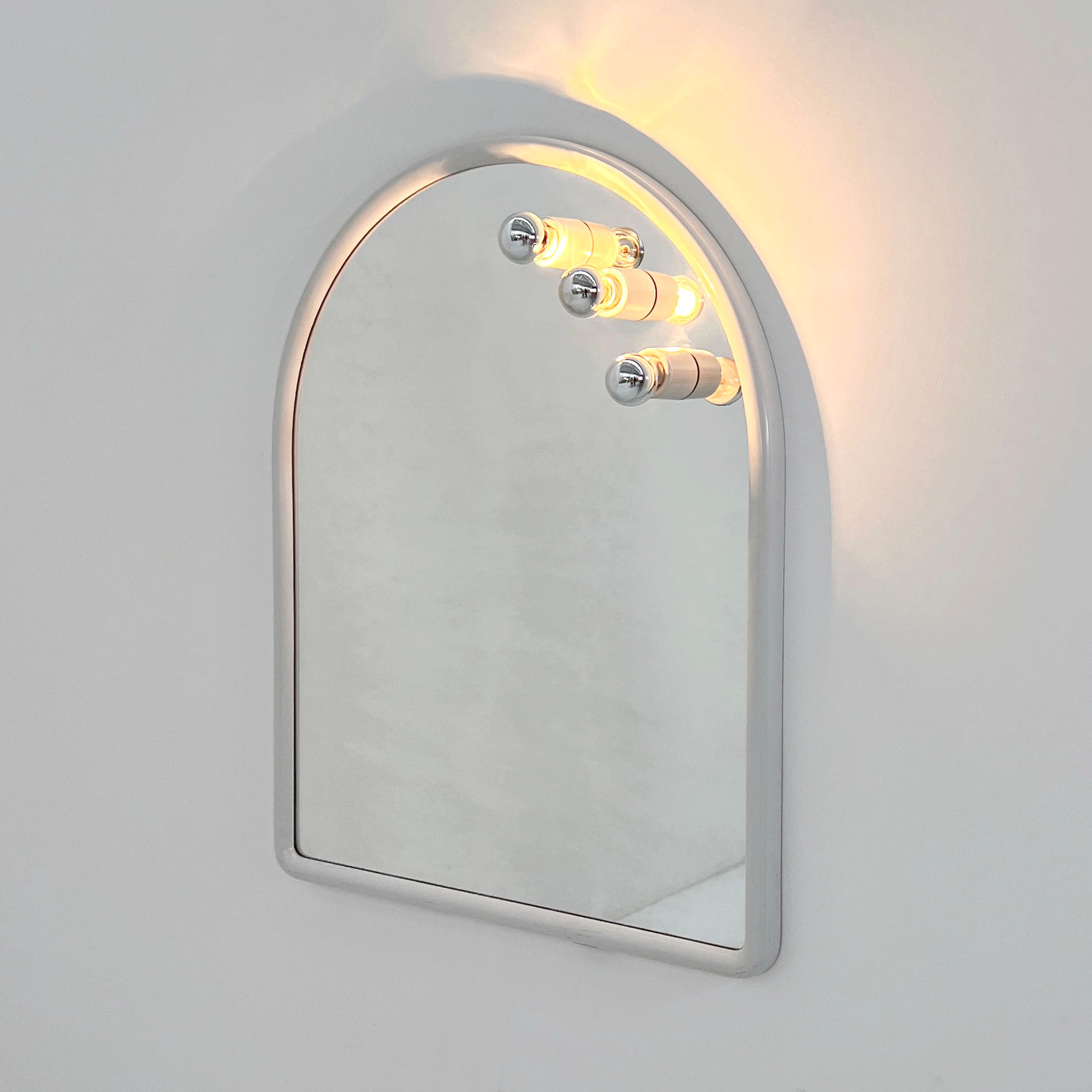 White Vanity Mirror from Carrara & Matta, 1970s - SOLD