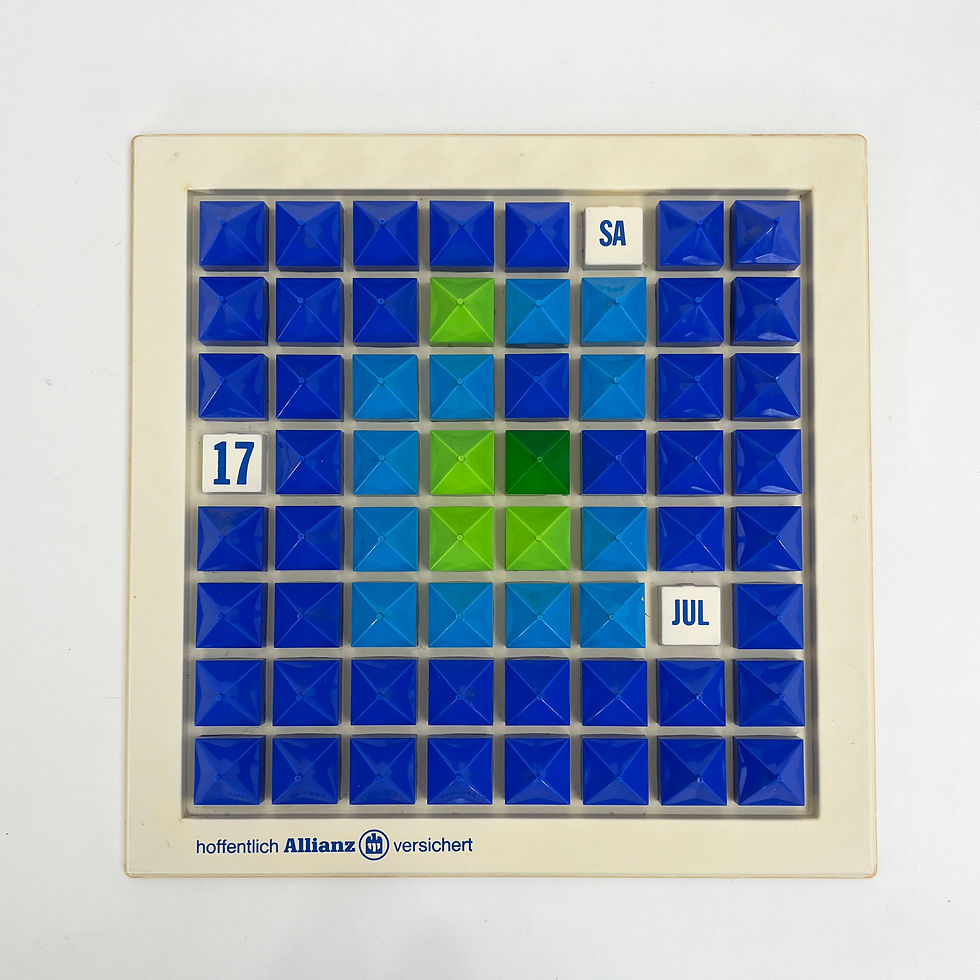 Thumbnail: Blue Vintage Promotional Calendar from Allianz, 1980s - SOLD