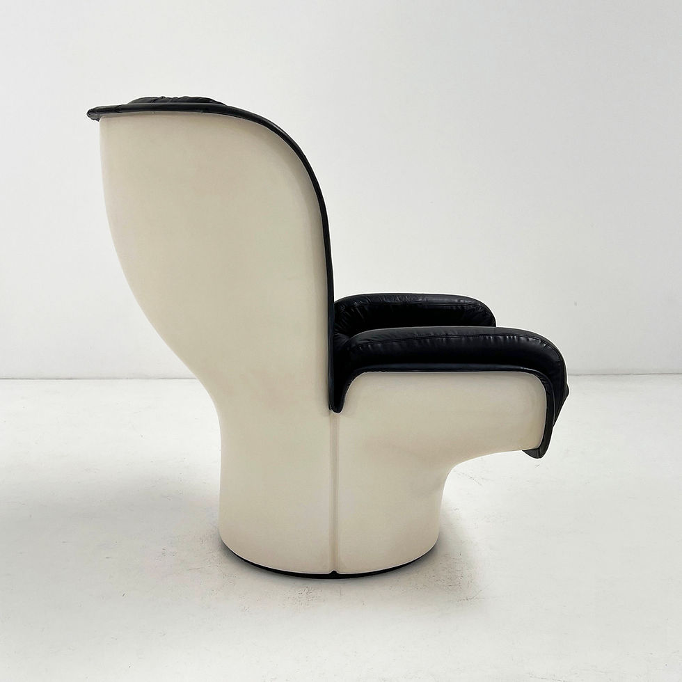 Thumbnail: Black & White Elda Lounge Chair by Joe Colombo for Comfort, 1960s - SOLD