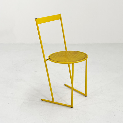 Yellow Metal Chair from Flyline, 1980s SOLD Kooloomodern