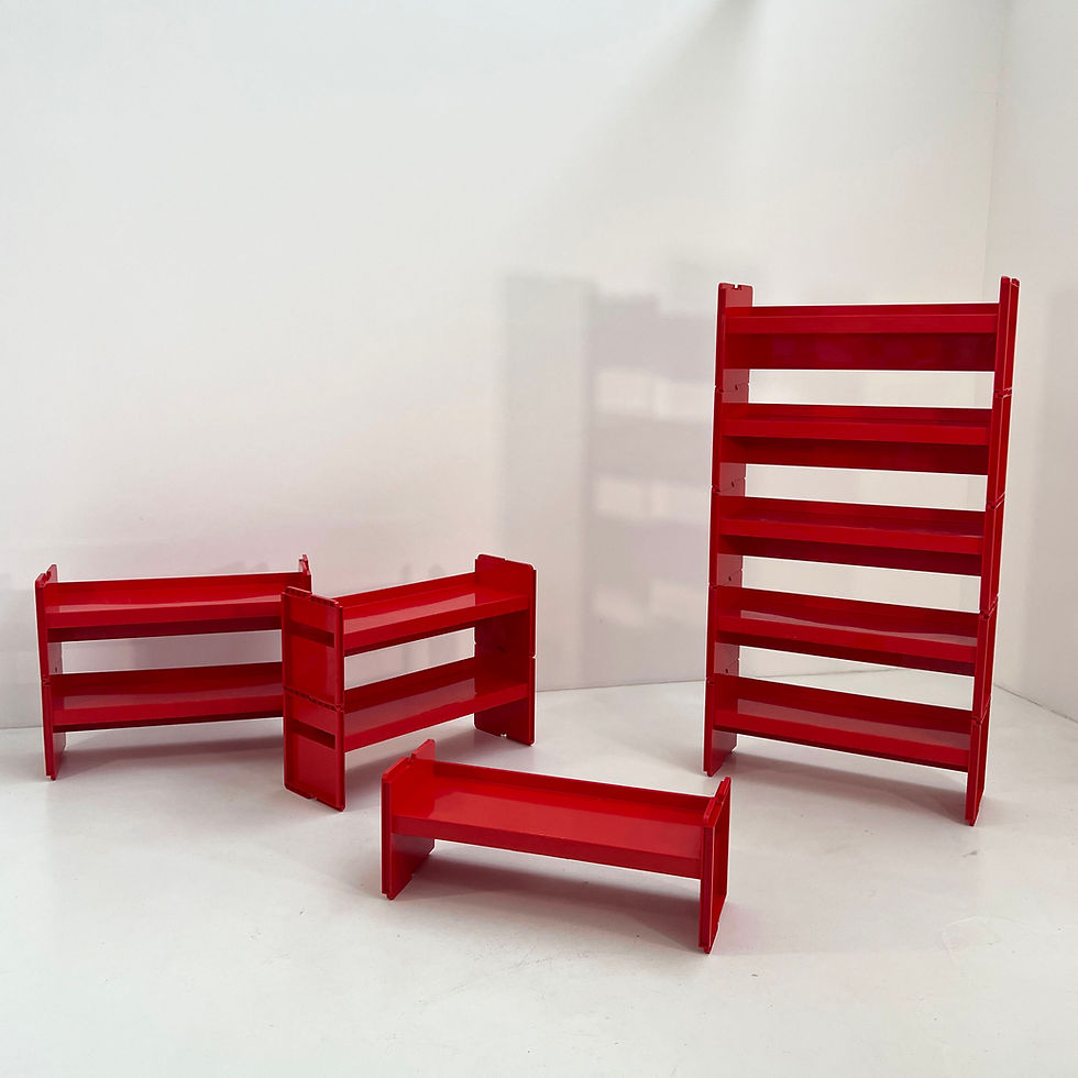 Thumbnail: Red Modular Jeep Bookcase by De Pas, D'Urbino and Lomazzi for BBB, 1970s