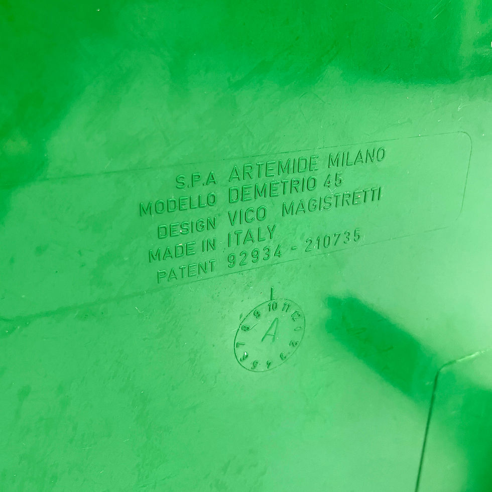 Thumbnail: Green & White Demetrio 45 by Vico Magistretti for Artemide, 1970s - SOLD
