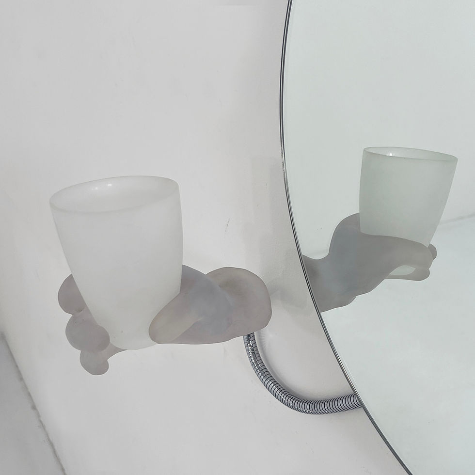 Thumbnail: Mirror & Toothbrush Holder from L’Isolache Non C’è, 1980s - SOLD
