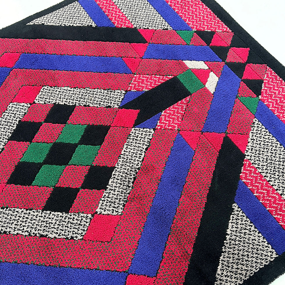 Thumbnail: Large Geometric Wool Rug by Gianni Erba for Trend, 1980s