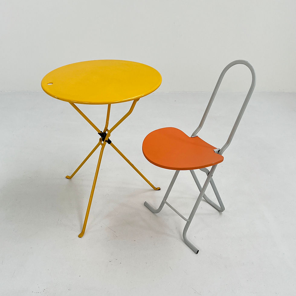 Thumbnail: Yellow Cumano Folding Table by Achille Castiglioni for Zanotta, 1970s - SOLD