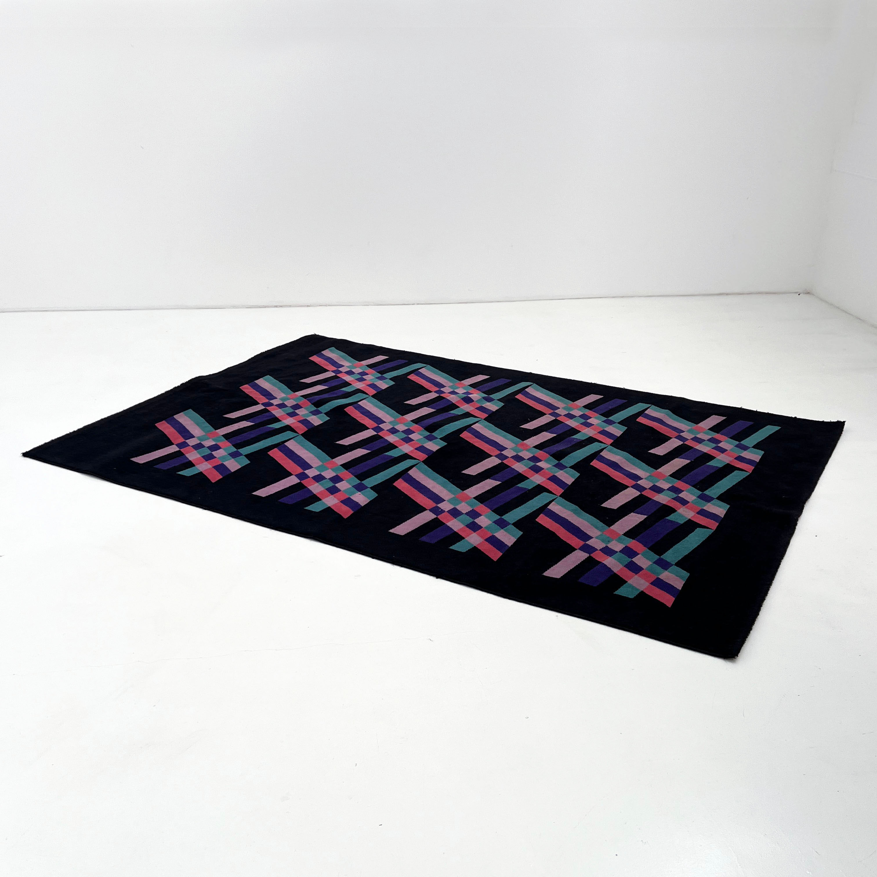 Large Geometric Wool Rug from Missoni, 1980s