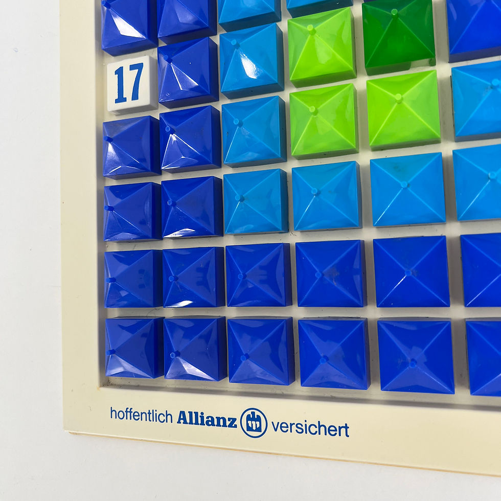 Thumbnail: Blue Vintage Promotional Calendar from Allianz, 1980s - SOLD
