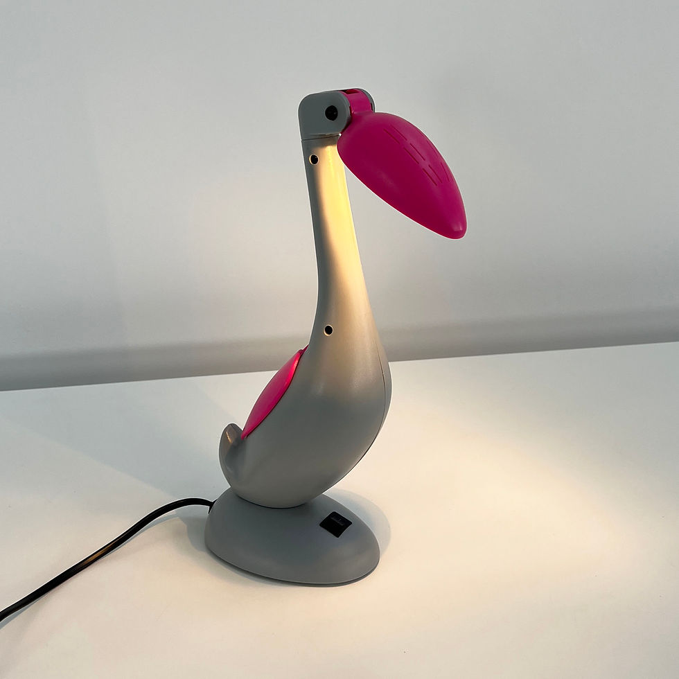 Thumbnail: Pink & Grey Toucan Desk Lamp, 1980s - SOLD