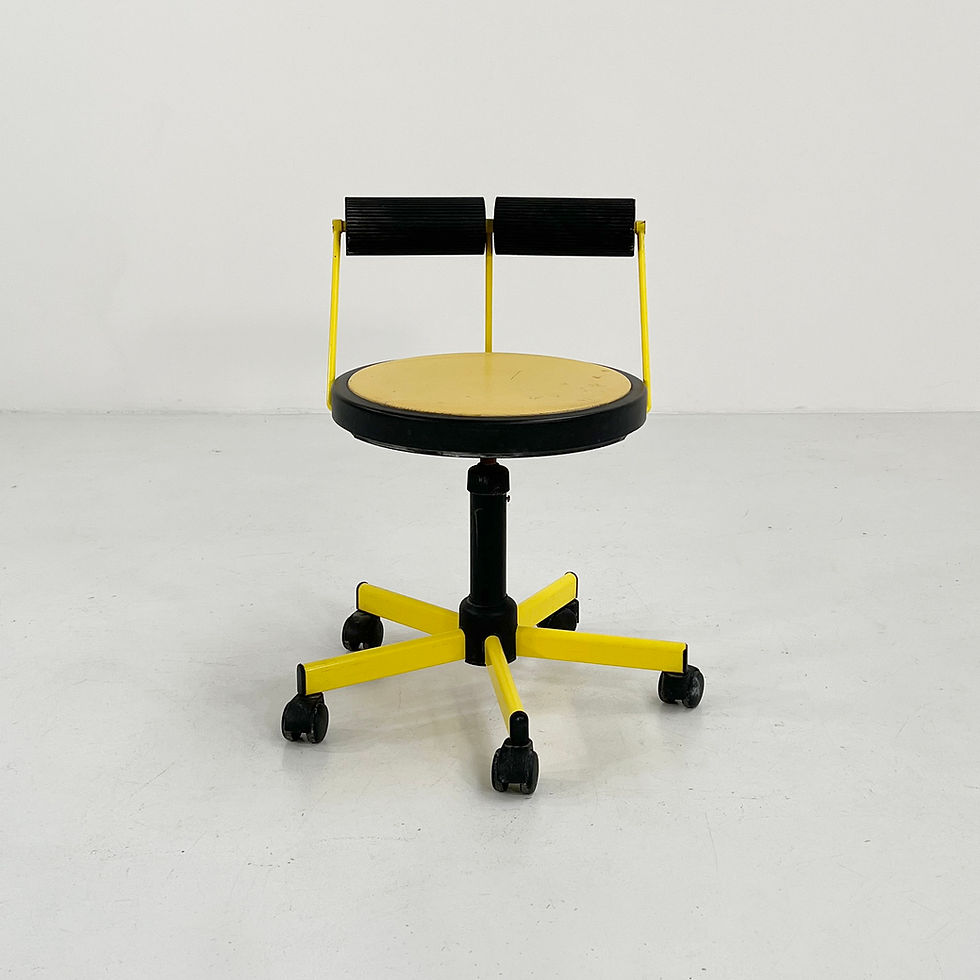 Thumbnail: Adjustable Yellow Desk Chair from Bieffeplast, 1980s - SOLD