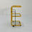 Thumbnail: Yellow Postmodern 3 Shelves Trolley with Quaderna Pattern, 1980s - SOLD