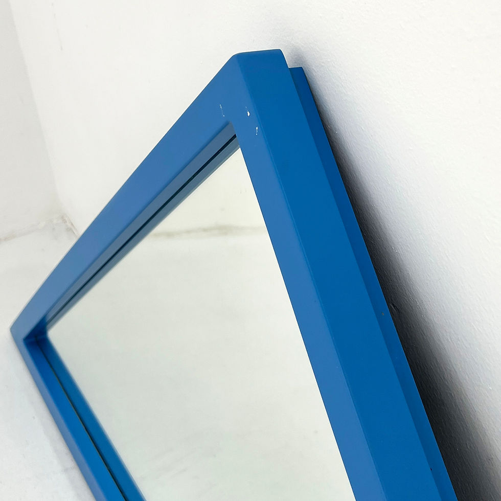 Thumbnail: Blue Triangle Frame Mirror by Anna Castelli Ferrieri for Kartell, 1980s - SOLD
