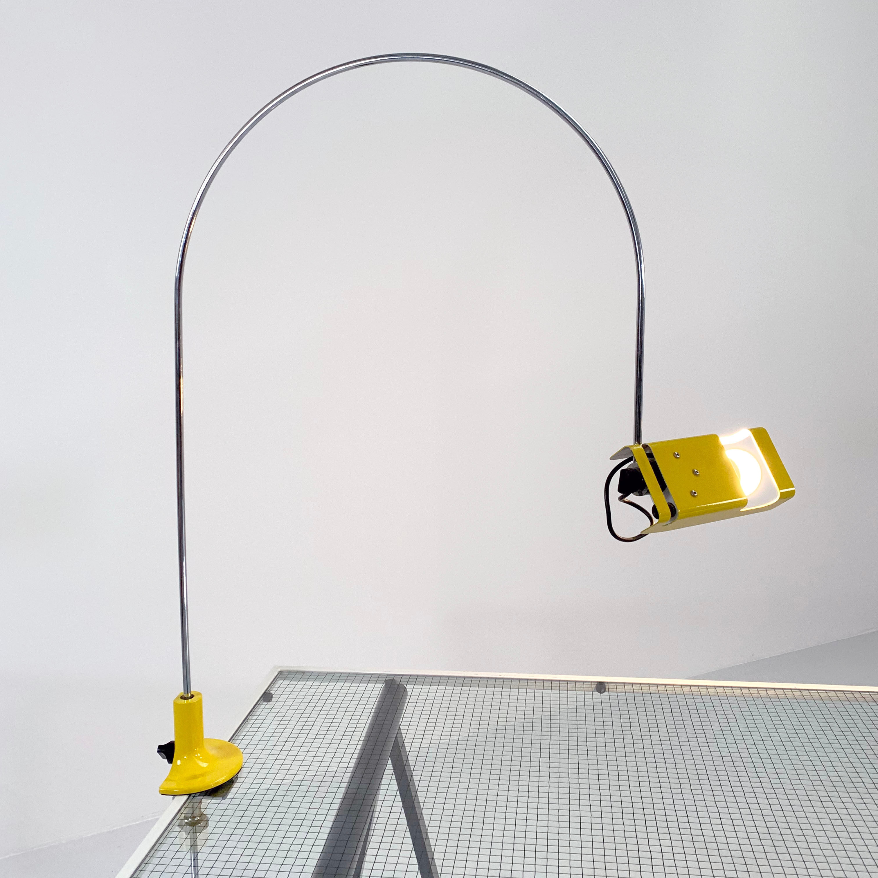 Yellow Spider Desk Lamp by Joe Colombo for Oluce, 1960s - SOLD
