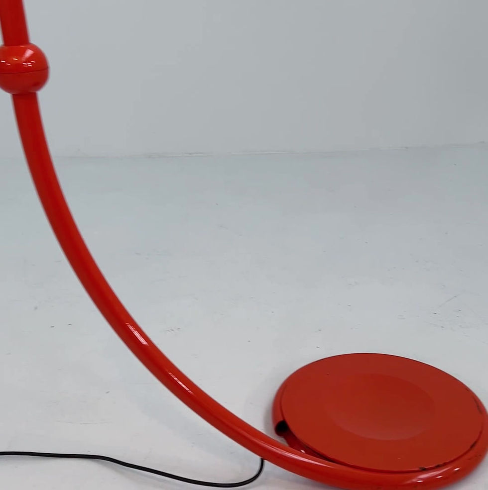 Thumbnail: Orange Serpente Floor Lamp by Elio Martinelli for Martinelli Luce, 1970s - SOLD