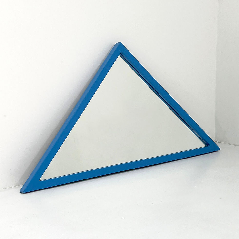 Thumbnail: Blue Triangle Frame Mirror by Anna Castelli Ferrieri for Kartell, 1980s - SOLD
